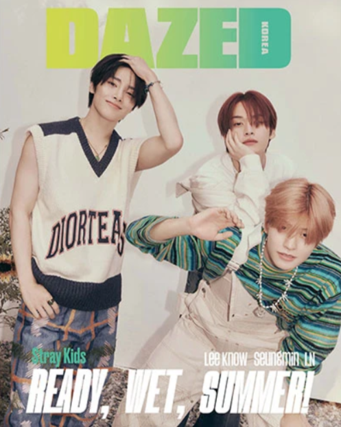 STRAY KIDS - DAZED Korea July 2023 - Cover: LEE KNOW, SEUNGMIN, I.N STRAY KIDS (Version choice)