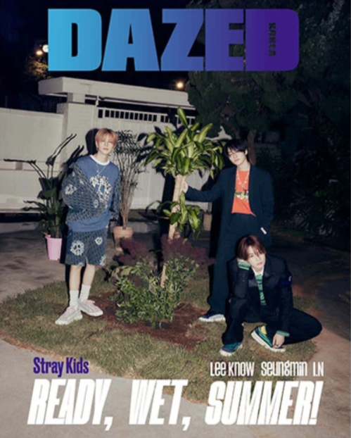 STRAY KIDS - DAZED Korea July 2023 - Cover: LEE KNOW, SEUNGMIN, I.N STRAY KIDS (Version choice)